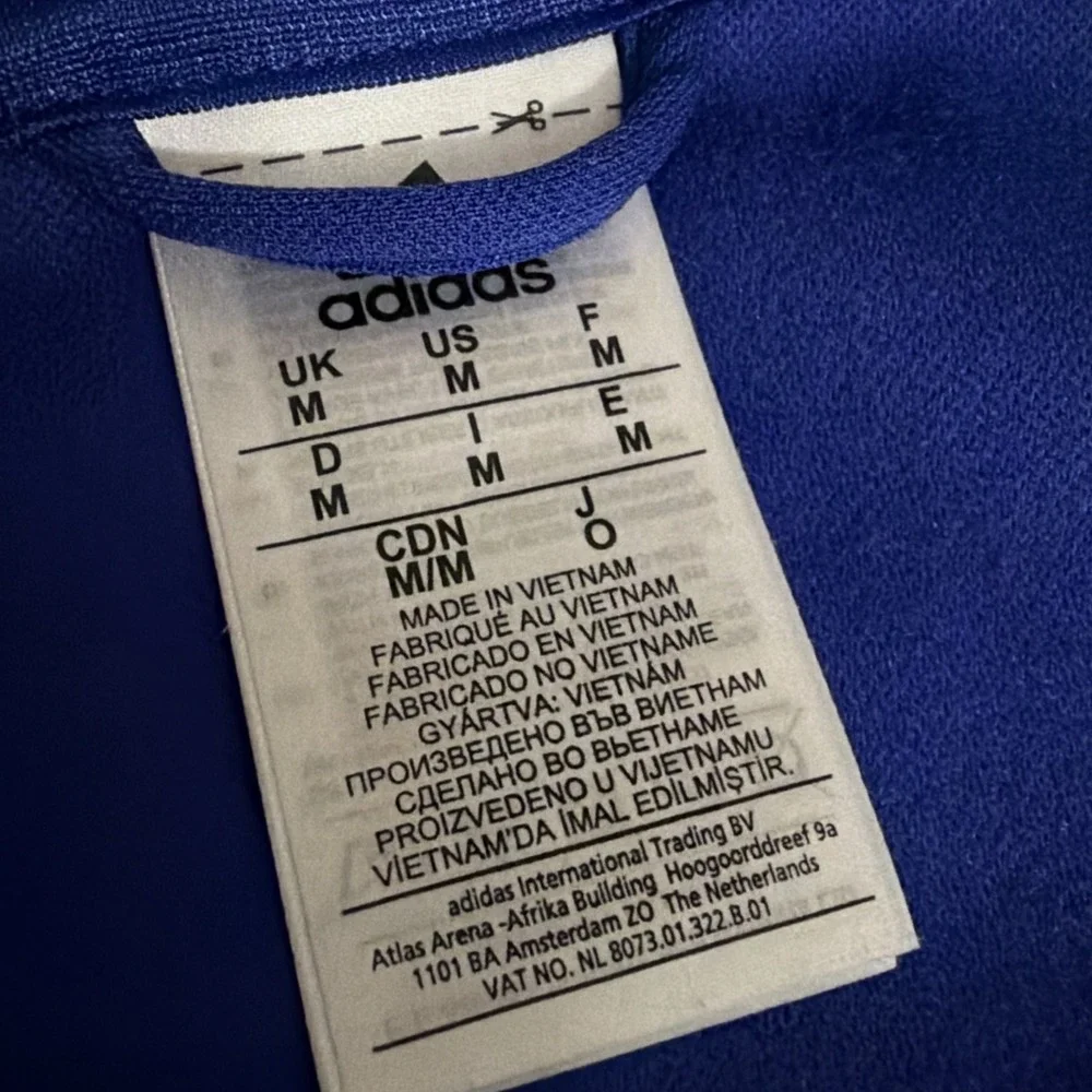 2016 Adidas Chelsea FC‎ Anthem Track Jacket Blue Size:M Mens